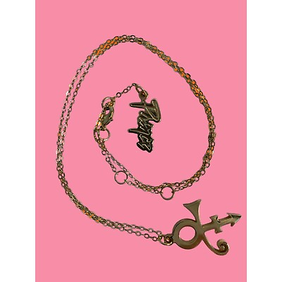 #ad Love symbol gold necklace cursive prayer charm 18” 5963 adjust shimmer womens $49.00