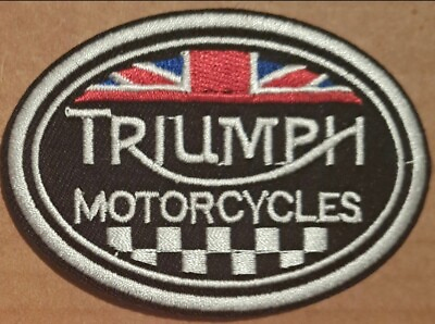 #ad Triumph Motorcycles embroidered Iron on patch $6.80