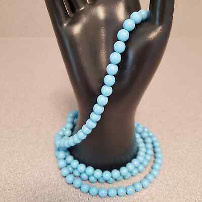 #ad Womens Necklace Blue Beads $19.99