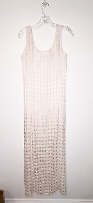 #ad Bieff Basix Ivory Silk Dress Beaded Size 8 $50.00