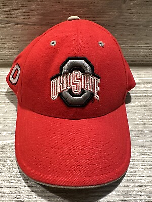 #ad Ohio State Steve and Barrys Athletics Red Hat Cap OSU Strap Back $14.00