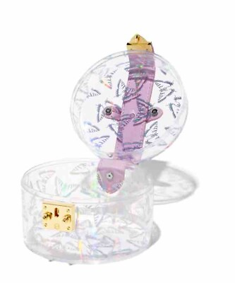 #ad Claire’s Holographic Butterflies Clear Jewelry Case New With Tags $19.99