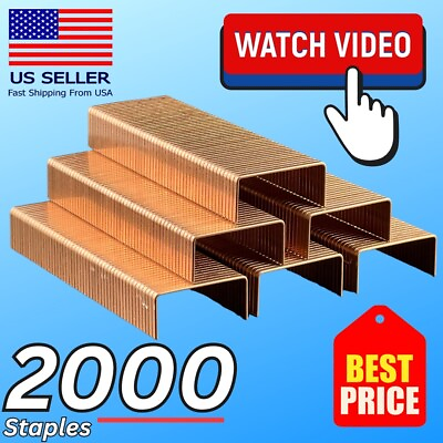 #ad #ad NEW 2000 Copper Carton Closing Staples C5 8 Box Closer 1 1 4 X 5 8 VIDEO $17.49