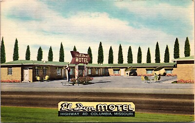 #ad Linen Postcard El Don Motel Highway 40 in Columbia Missouri 139614 $6.50