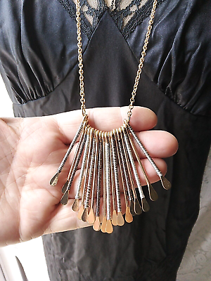 #ad Long Modernist Fringe Necklace Necklace Costume Jewelry $12.97