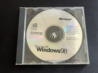#ad Microsoft Windows 98 CD ROM Disc With Case X03 36182 $19.00