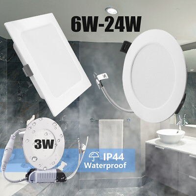 #ad 3W 6W 9W 12W 18W 24W LED Recessed Ceiling Panel Down Lights Slim Lamp Fixture US $15.99