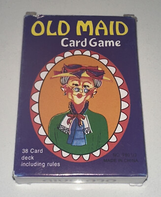 #ad Vintage Old Maid Card Game Complete 38 Card Deck including Rules Original Box $9.74