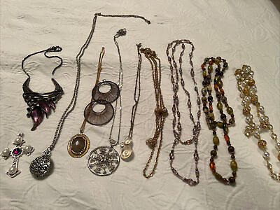 #ad LOT OF VINTAGE FASHION JEWELRY 11 PIECES $29.00