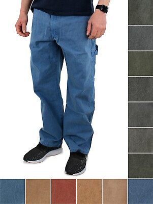 #ad Dickies Men#x27;s Carpenter Pants Relaxed Fit 8 9 Pocket Straight Leg Denim Jeans $27.99