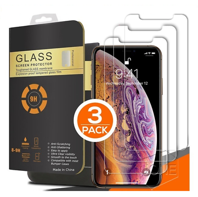 #ad #ad 3X Tempered Glass Screen Protector For iPhone 15 14 13 12 11 Pro Max X XS XR 8 7 $5.99