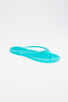 #ad StyleNAttitude Crystal Swarovski Flip Flop Sea Size 39 US 8 Menghi $95.00