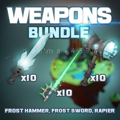 #ad Roblox Islands Weapon Bundle 10x Frost Hammer 10x Frost Sword 10x Rapier GBP 9.99