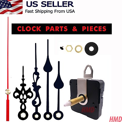 #ad DIY Clock Parts Movement Quartz Mechanism Wall Replacement Repair Tool Hands Kit $8.29