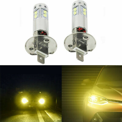 #ad High Power Yellow LED Fog Light Bulbs DRL Light Pair Energy saving 2X H1 new $13.48