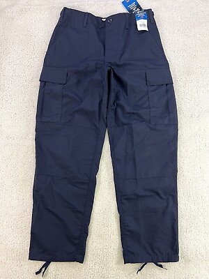 #ad Galls 6 Pocket Poly Cotton Ripstop BDU Pants Mens Size Medium Reg Navy Blue New $19.58