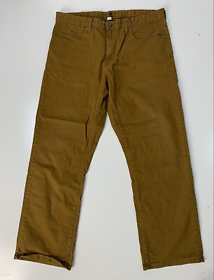 #ad Ocean and Coast Pants 36x30 Stretch Cotton Chinos Brown Flat Front Soft Twill $16.99
