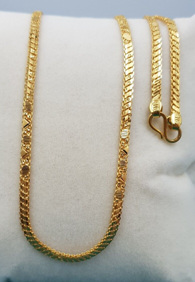 #ad Both Side Wearable Hallmark Plain Solid Yellow Gold 22K Unisex 19in Chain 3.5mm $2008.62