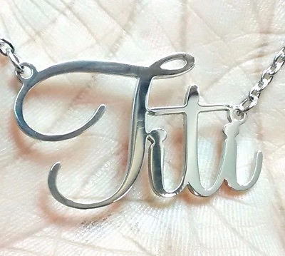 #ad Custom Stainless Steel Name Necklace 316 made from Surgical Stainless Steel $25.00