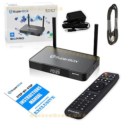 #ad IN STOCK NEW SuperBox S5 Pro TV Box Media Player W UPDATED Voice Command Remote $329.00