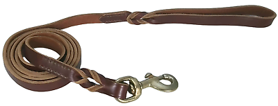 #ad Scott Twisted Leather Dog Lead Brown 6#x27; x 5 8quot; $13.99