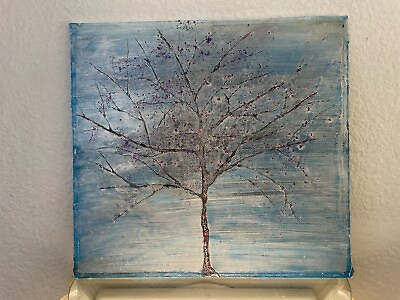 #ad The silver tree Oil painting on Wood Modern Art Gallery $125.00