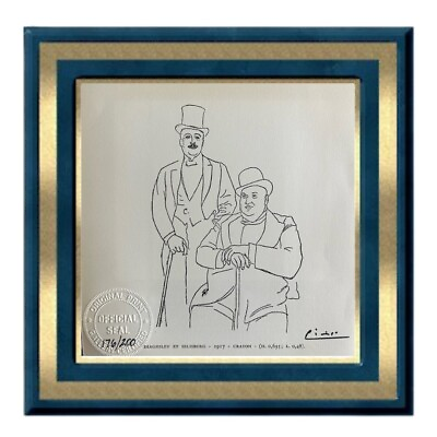 #ad Pablo Picasso Original Signed Print Hand Tipped Diaghilev and Seliburg 1917. $85.00