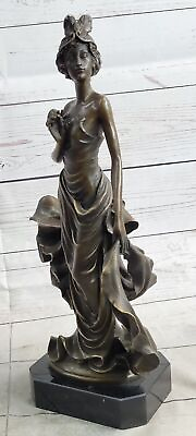 #ad Collectible Hand Made Woman Dancer Bronze Fashion Model Sculpture Art Deco Sale $419.00