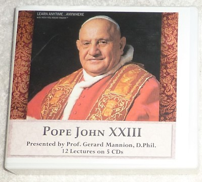 #ad 5 CD#x27;s 12 LECTURES POPE JOHN XXlll by PROF. GERARD MANNION D.Phil. $49.99
