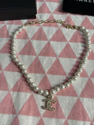 #ad CHANEL Necklace Pearl Cc Mark $324.87