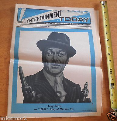 #ad 1975 Entertainment newspaper Tony Curtis Lepke cover Emmanuelle sexy $12.80