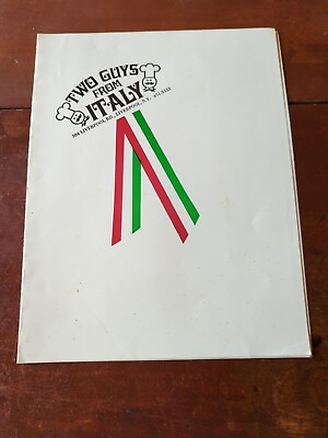 #ad Vintage Two Guys from Italy Restaurant Menu Liverpool New York $31.96