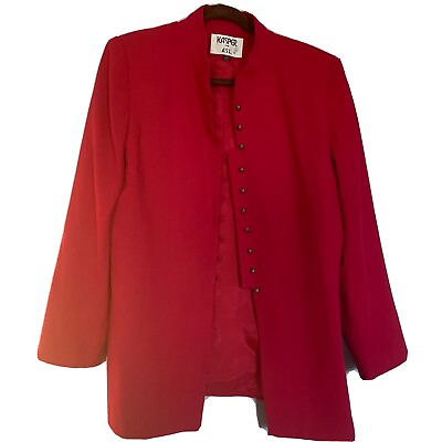 #ad kasper for ASL Women Suit Red 100% Wool Size 10 $30.00