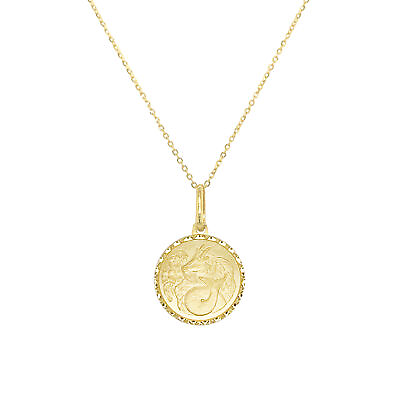 #ad Zodiac quot;Capricornquot; Necklace in 14K Yellow Gold $440.00