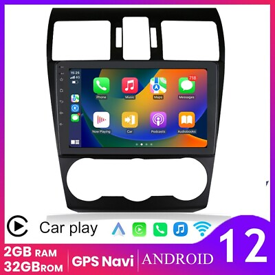 #ad 9quot; For Subaru XV Crosstrek 2012 14 Android12 CarPlay Car Stereo Radio Player GPS $139.99