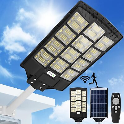 #ad 2024 NEW 2000W Commercial LED Solar Street Flood Lights Outdoor Lamp Pole $69.59