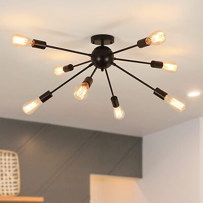 #ad Modern Sputnik Chandelier Ceiling Light Flush Mount Pendant Fixture Bedroom Lamp $45.00
