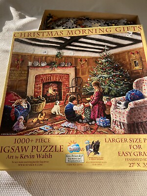 #ad Christmas scene Jigsaw Vintage larger easy to handle piece At least 1.5” $9.50