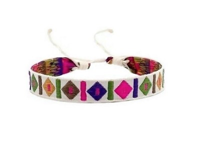 #ad Woven Bracelet Sliding Closure Multicolor Woven Bracelet $6.99