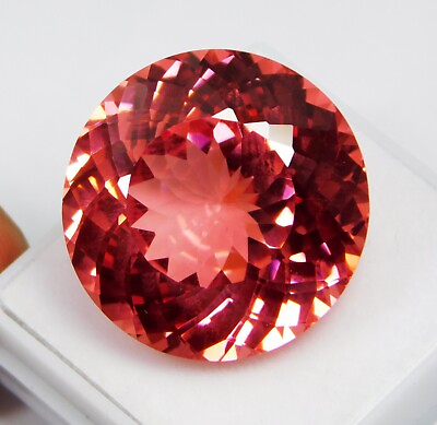 #ad Certified 39.10 Ct Natural Ceylon Padparadscha Sapphire Round Cut Loose Gems $271.59