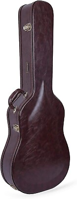 #ad Crossrock Acoustic Dreadnought Guitar Case Vintage Arch top Wooden Hardshell $137.99