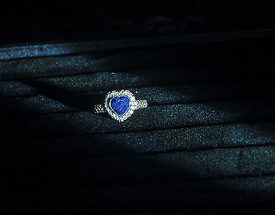#ad Genuine Sapphire and diamond ring $225.00