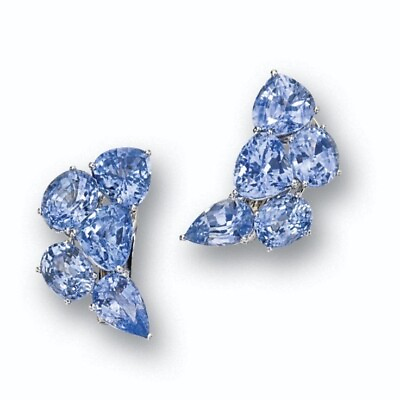 #ad Aquamarine Stud Earring 925 Sterling Silver Handmade Bridal Estate High Jewelry $400.00