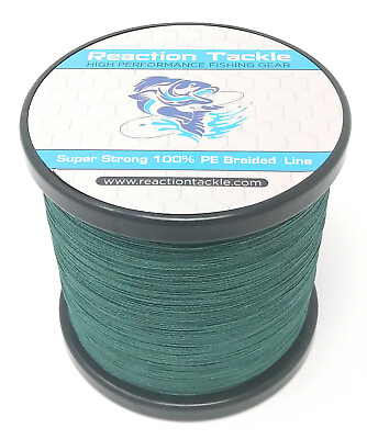 #ad Reaction Tackle Braided Fishing Line Braid Moss Green 4 and 8 Strands $69.99