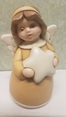 #ad Angel Star End Porcelain Egan Expressions Decorated by Hand 5 1 2X3 $63.91