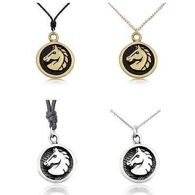 #ad New Horse Stallion 92.5 Sterling Silver Brass Necklace Pendant Jewelry $11.99