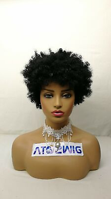 #ad Synthetic Short Afro Curly Wigs Light Pixie Cut Wig for African American Women $18.04