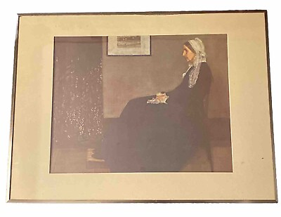 #ad Metal Framed Art Print Lithograph Of Whistlers Mother $28.99