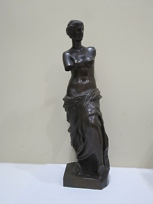 #ad Antique Vintage Bronze Musée du Louvre Vénus de Milo sculpture statue $659.98