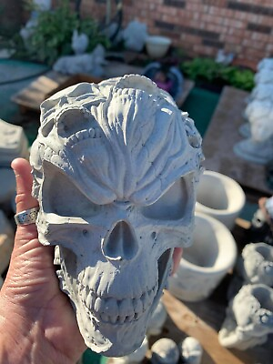 #ad Latex and fiberglass backer skull concrete casting garden mold ready2ship $120.00